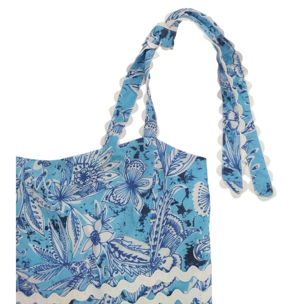 Stellah New York Blue & White Floral Print Sundress With Tie Straps, Size L. NWT - Picture 4 of 8